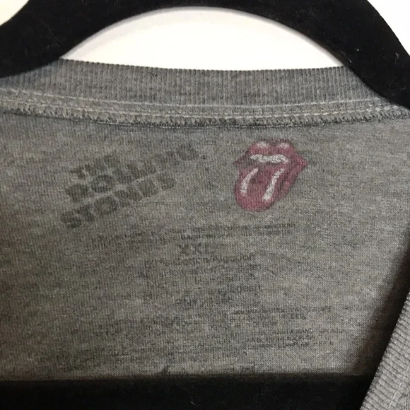 ROLLING STONES Tongue Out Gray Graphic Band Tee - Picture 5 of 8
